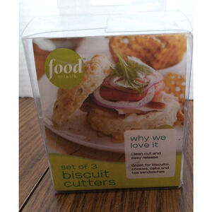 Food Network Set Of 3 Biscuit Cutters